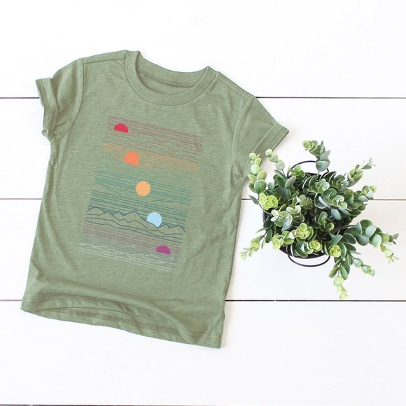 New Sun Mountain Print T Shirt (BFL) - Picture 1 of 2